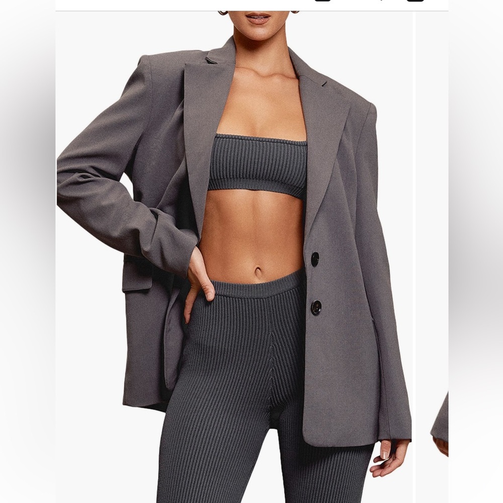 House of CB Oversized Gray Blazer